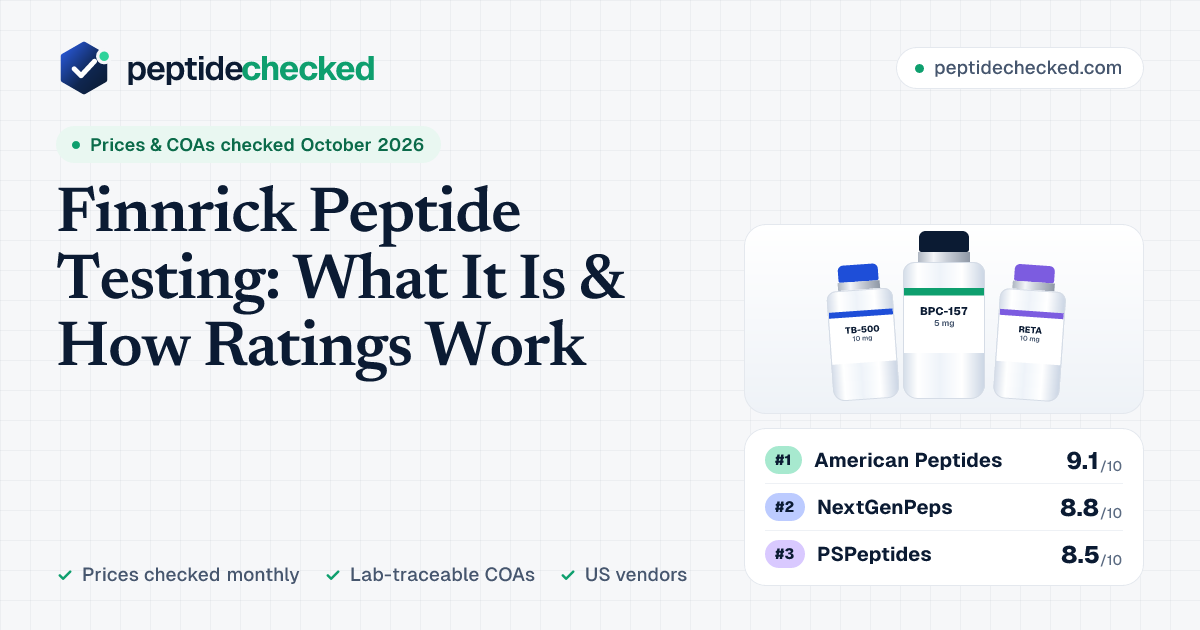 Finnrick Peptide Testing: What It Is & How Ratings Work